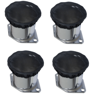 Set de 4 protections noires anti-poussières de cornets