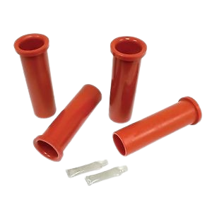 Set de 4 bagues uréthanes rouges pour train avant T2 68-79