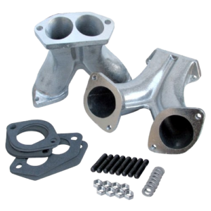 Set de 2 pipes d’admissions Big Beef usinées pour IDA sur culasses Ultra Mag