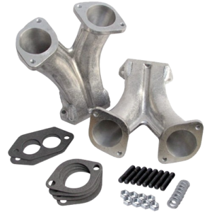 Set de 2 pipes d’admissions Big Beef usinées pour IDA sur culasses Wedge Port