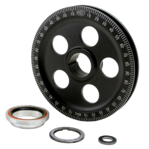 Poulie alu de vilebrequin anodisé noir avec logo EMPI avec spi sans usinage