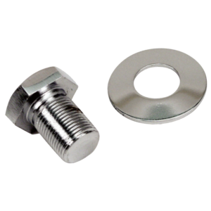 Ecrou chromé plus long (2.5cm) avec rondelle