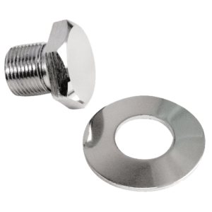 Ecrou et rondelle chromés de poulie de vilebrequin