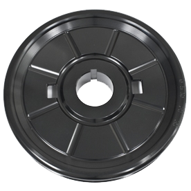 Poulie de vilebrequin alu noire look origine