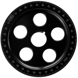 Poulie de vilebrequin alu ajourée noire SCAT