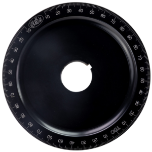 Poulie de vilebrequin alu pleine noire SCAT