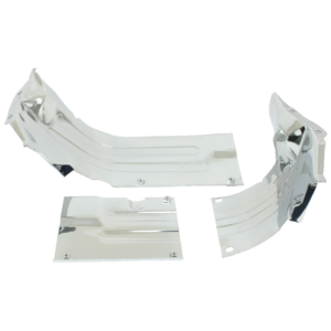 Set de 3 tôles inférieures conduite d’air chromées g et d (comme origine)