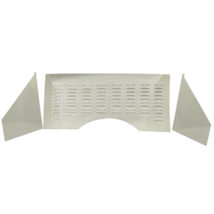 Entourage moteur chromé à louvers (3 tôles)