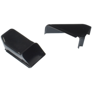 Set de 2 tôles sortie de radiateur d'huile peintes en époxy noir brillant