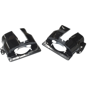 Set de 2 couvres cylindres double admission peints en époxy noir brillant