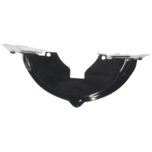 Tôle dessous poulie -7/71 avec trou de trop plein peinte en époxy noir brillant