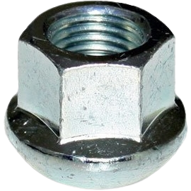 Ecrou de roue débouché à appui bombé (14x1,5) électrozingué