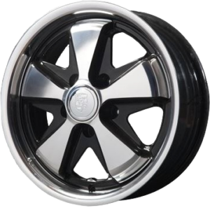 Jante FUCHS 5.5 x 15’’ noire et polie 5x112 (ET 20)