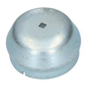 Cache-moyeu gauche sur tambour T2 50-7/63 avec trou de câble de compteur