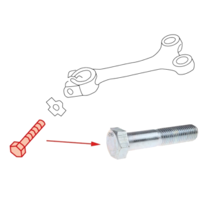 Vis M12x45 pour fixation du bras pitman