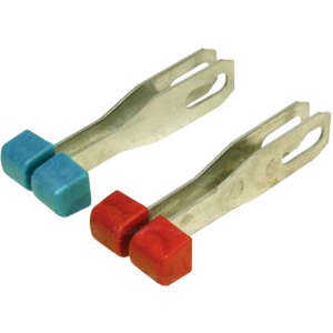 Set de 4 manettes de chauffage bleu et rouge T2 68-72