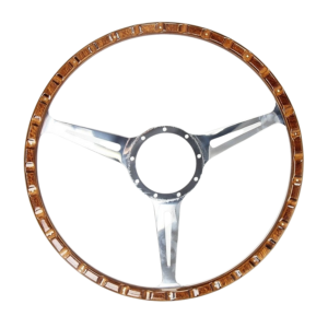 Volant Classic bois et aluminium ajouré diamètre 17 pouces