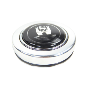 Bouton de klaxon en aluminium pleine masse avec logo Wolfsburg Argenté pour volant réf 07040
