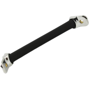 Poignée-lanière de porte avant noire avec pieds chromés