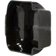 Coquille noire de gache de porte 68-72