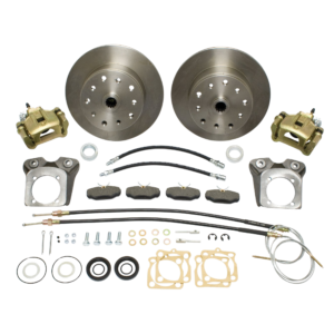 Kit frein à disques arrière double perçage 5x130 et 5x4.75'' (chevy) trompette 68- / cardans 68-72