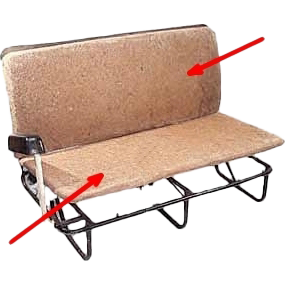 Rembourrage assise OU dossier pour véhicule équipé d’une banquette 3 places T2 55-79
