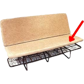 Rembourrage d’assise de banquette arrière T2 -79 (sauf double cab)