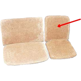 Rembourrage de dossier de siège gauche ou droit 1/3 T2 68-74