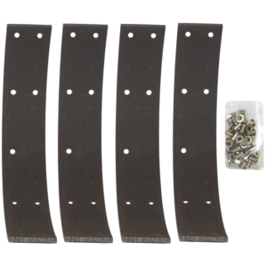 Set de 4 bandes de mächoires à riveter avant 47-57 ou arrière 47-67 livrées avec rivets (230x30mm)