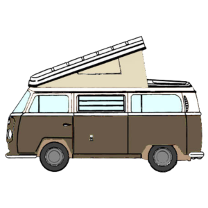 Toile de Westfalia 68-73 à 3 fenêtres BEIGE qualité éco