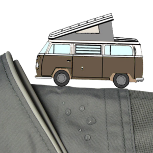 Toile de Westfalia 68-73 à 3 fenêtres GRISE qualité sup