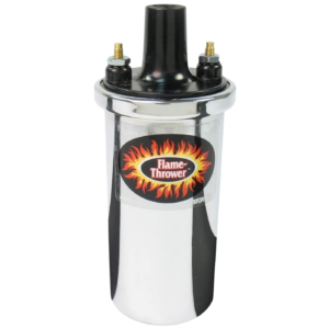 Bobine d'allumage PERTRONIX chromée Flame Thrower 40.000 Volts (1.5 Ohms) pour module d'allumage IGNITOR 1