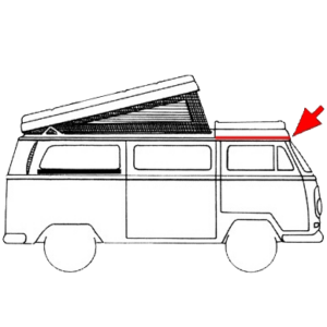 Joint de toit fixe (au dessus de la cabine) westfalia 74-79