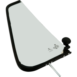 Vitre de déflecteur gauche avec son cadre noir 68-