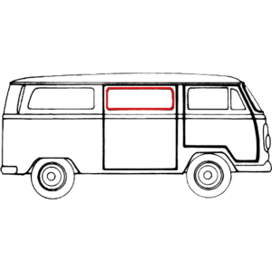 Joint de vitre latérale centrale ou arrière gauche ou droite 68- (sans déflecteur) Cal Look