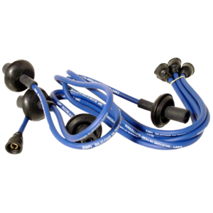 Faisceau de fils de bougie silicone bleu 7mm