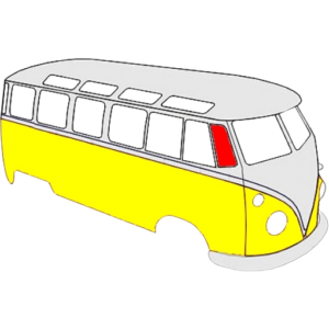 Vitre de déflecteur avant gauche ou droit -67