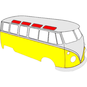 Vitre de toit pour 21 ou 23 fenêtres