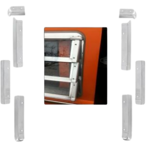 Set de 8 protections aluminium de fenêtre à ailettes de Westfalia