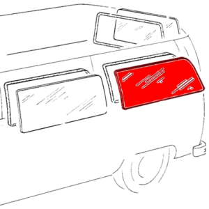 Vitre latérale arrière gauche ou droite pour véhicule sans déflecteur