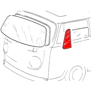 Vitre de déflecteur fixe avant gauche