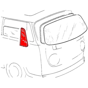 Vitre de déflecteur fixe avant droit