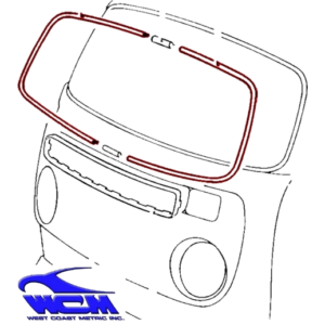 Chrome de pare brise 68- (vendu avec 2 clips)