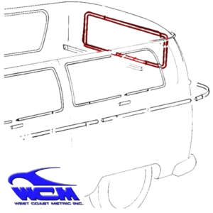 Chrome de lunette arrière 68- (vendu avec 2 clips)