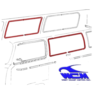 Chrome de vitre latérale centrale 68- pour véhicule sans déflecteur