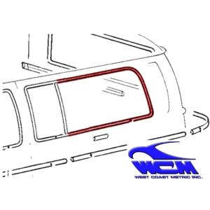 Chrome de vitre latérale arrière gauche pour véhicule avec déflecteur 68-