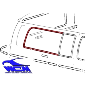 Chrome de vitre latérale arrière droit pour véhicule avec déflecteur 68-