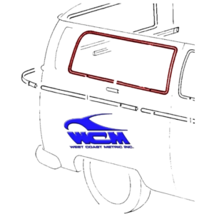 Chrome de vitre latérale arrière droit pour véhicule sans déflecteur 68-