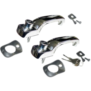 Set de 2 poignées de porte 65-67 (avec clefs)