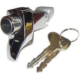 Poignée chromée de capot moteur 68-7/71- fermant à clef